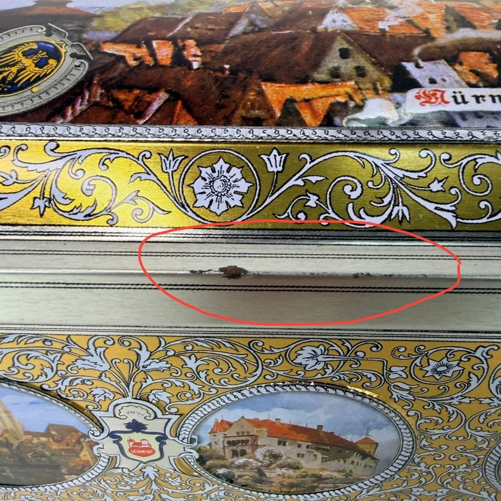 Lebkuchen Schmidt Nuremberg Germany Vintage Treasure Chest‎ Tin Box